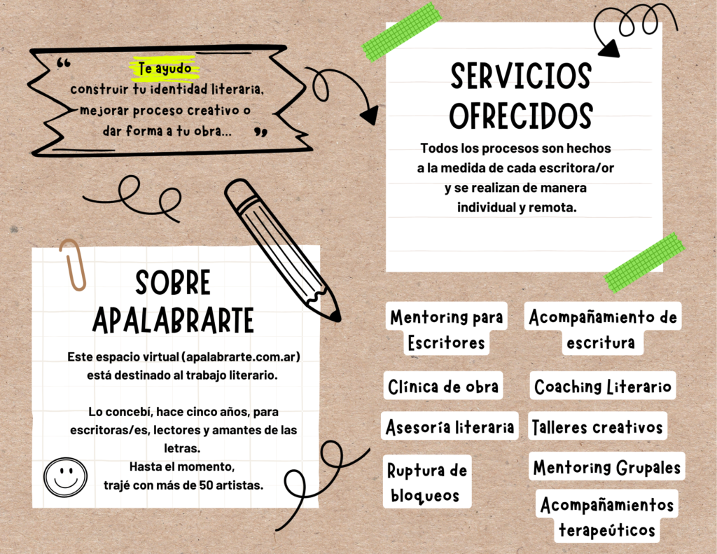 Coaching Literario (encuentros virtuales e individuales creados para cada artista).