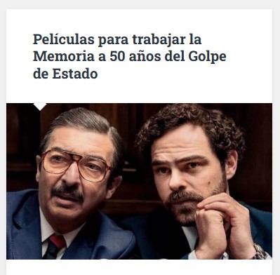 Películas para trabajar la Memoria a 50 años del Golpe de Estado (links actualizados 20226)