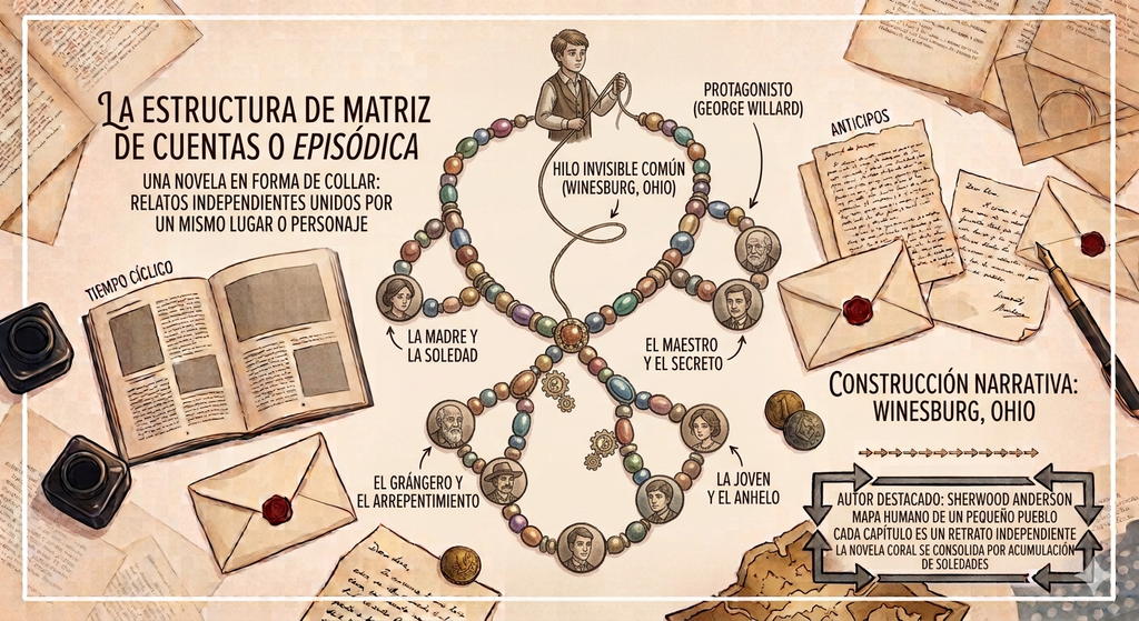 7. Estructura de matriz de cuentas o episódica (novela en forma de collar)

Conocé los 10 tipos de estructuras de novelas más usados por los escritores/as que trabajamos con los escritores en Apalabrarte.com.ar (Leandro Murciego - Coach Literario)

